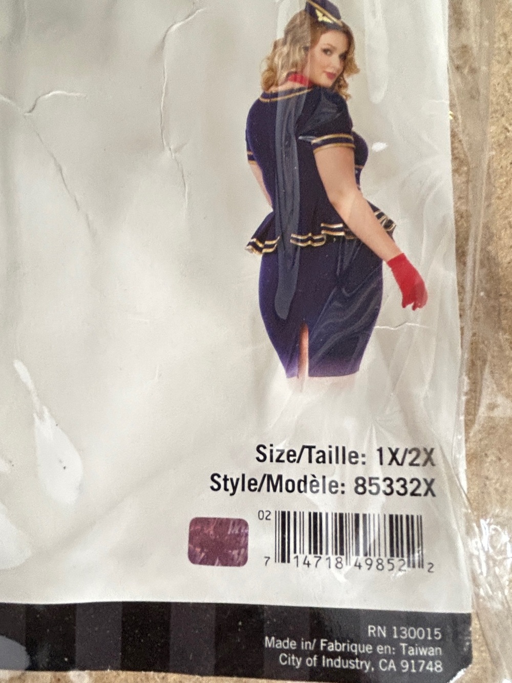 Leg Avenue Friendly Skies Flight Attendant 1X/2X Plus Halloween Costume - Picture 3 of 16